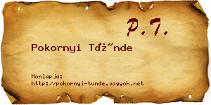 Pokornyi Tünde névjegykártya